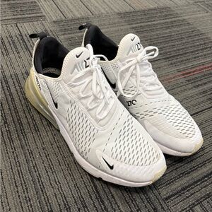 Nike Air Max 270 White Black Men's Athletic Shoes